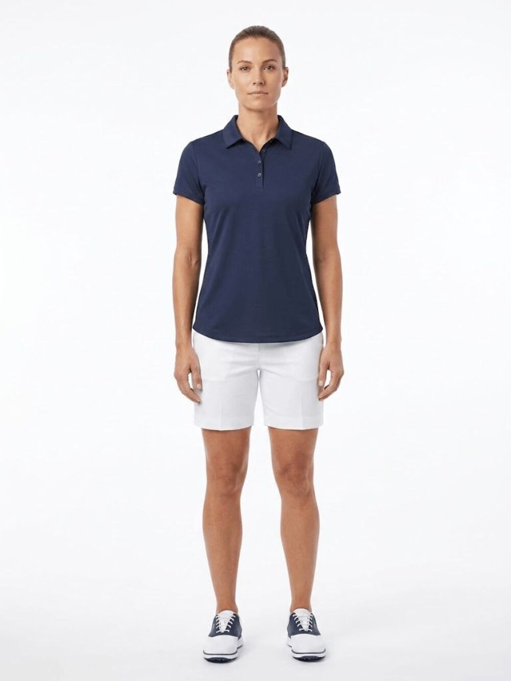 Walter Hagen Women's Women's 50+ UV protection Clubhouse Short Sleeve Polo Top M